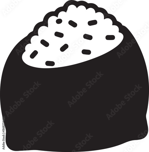 Delicious Onigiri Rice Ball Illustration Japanese Cuisine