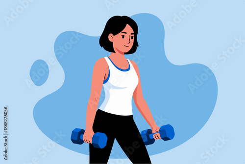 Strength Training Cartoon