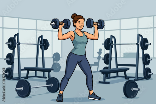 Woman Lifting Weights