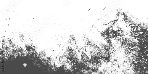 Abstract Grunge Ink Splash Texture Featuring Liquid Drips, Dust Noise Particles, and Rough Distressed Surface for Bold Design.