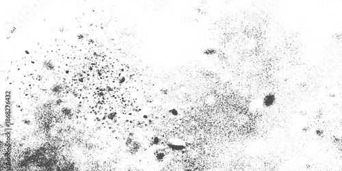 Monochrome Grunge Metal Texture Background Featuring Deep Scratches, Dusty Distress, and Dramatic Charcoal Smoke Trail Effect on White.