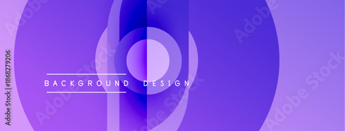 Abstract purple design features concentric circles. Gradient hues create dynamic visual effect. Text reads background design.