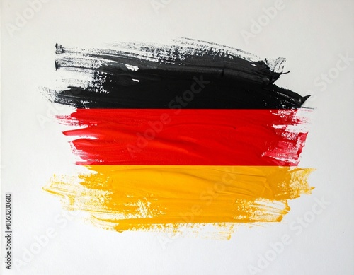 Germany Flag Brushstroke Artistic Design