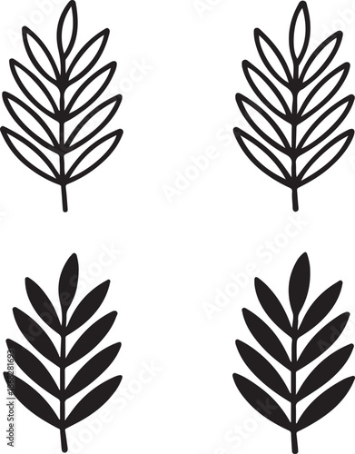 Isolated palm sunday leaf icon, palm sunday leaf christian symbol, palm sunday religious church easter celebration design, holiday worship branding illustration