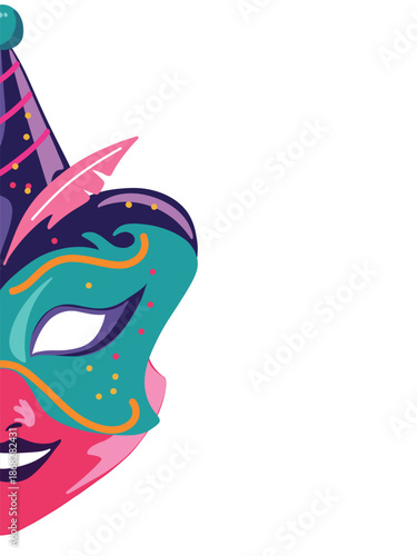 colorful masquerade mask vector artwork