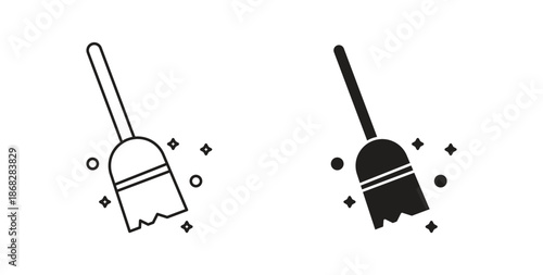 Sweeping icon isolated vector Illustration. Vector pictogram for web and app