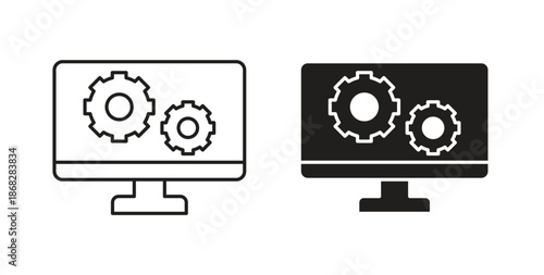System icon isolated vector Illustration. Vector pictogram for web and app