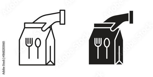 Take away icon isolated vector Illustration. Vector pictogram for web and app