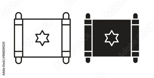Torah icon isolated vector Illustration. Vector pictogram for web and app