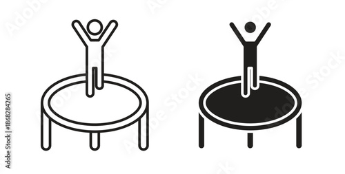 Trampolining icon isolated vector Illustration. Vector pictogram for web and app