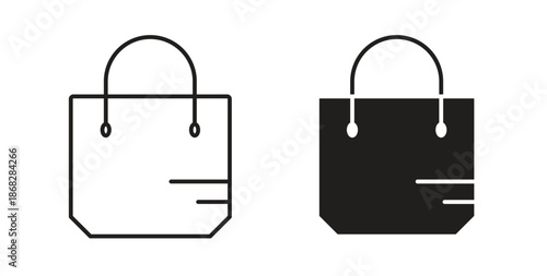 Tote bag icon isolated vector Illustration. Vector pictogram for web and app