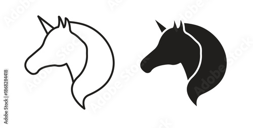 Unicorn icon isolated vector Illustration. Vector pictogram for web and app