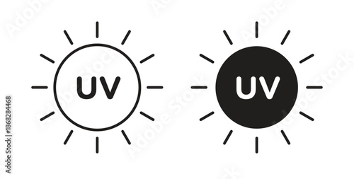 UV icon isolated vector Illustration. Vector pictogram for web and app