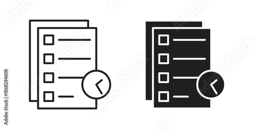 Waiting list icon isolated vector Illustration. Vector pictogram for web and app