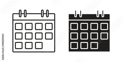 Wall calendar icon isolated vector Illustration. Vector pictogram for web and app