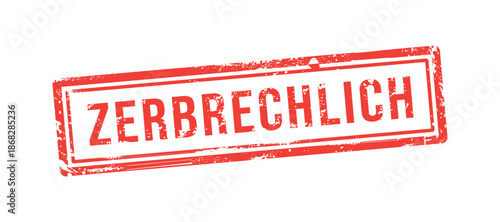 ZERBRECHLICH, FRAGILE german stamp
