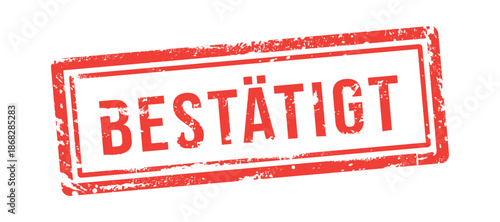 BESTATIGT, CONFIRMED german stamp