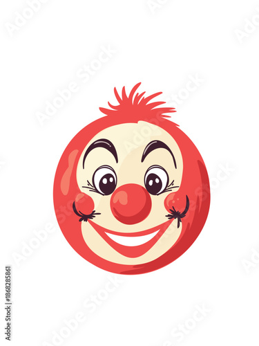 happy smiling clown character artwork