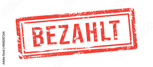 BEZAHLT, PAID german stamp