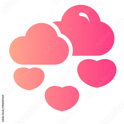 raining hearts icon