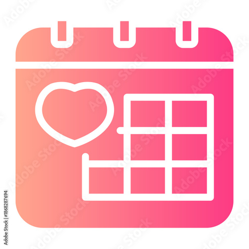 love calendar icon
