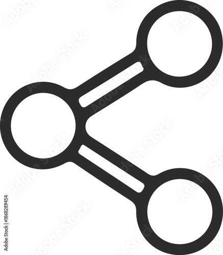 Modern Double-Line Share Icon for Social Media and Network Connectivity