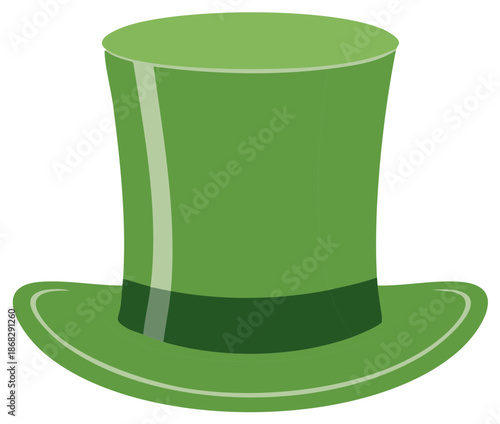 Green Leprechaun Top Hat Illustration for Saint Patricks Day Holiday Celebration