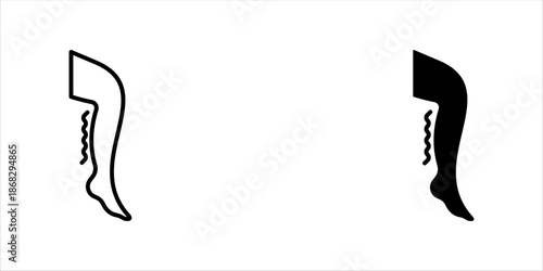 Varicose veins line icon set. Leg veins thrombosis disease. Treatment, vector illustration on white background