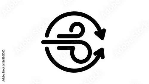 Circular motion of air currents