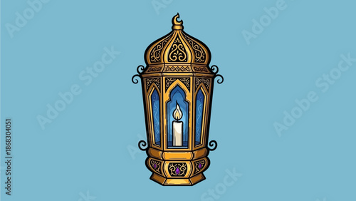 Vintage ornate lantern vector illustration Vector
