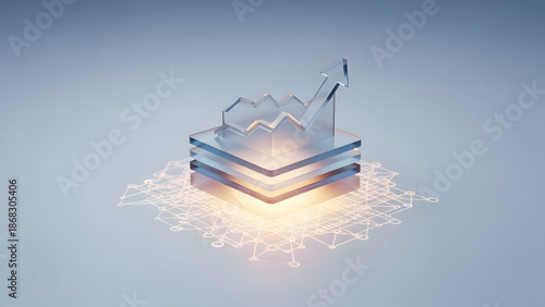 3D rendered stack of books with lighthouse.