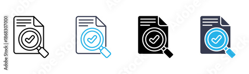 Analysis icon multiple style vector illustration
