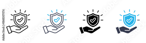 Trust icon multiple style vector illustration