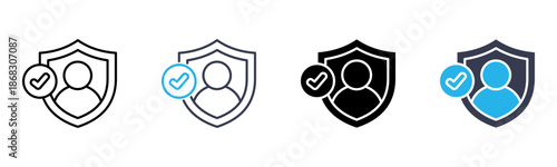 Authentic icon multiple style vector illustration