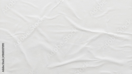Tableau sur toile Blank white crumpled and creased paper background texture