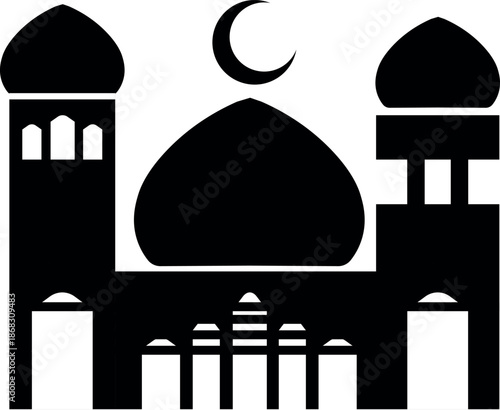 mosque icon or logo isolated sign symbol vector illustration - high quality black style vector icons in moden shapes