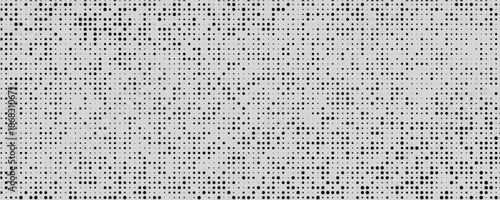Grunge halftone gradient background. Faded grit noise texture. White and black sand wallpaper. Retro pixelated backdrop ilustrasion vector