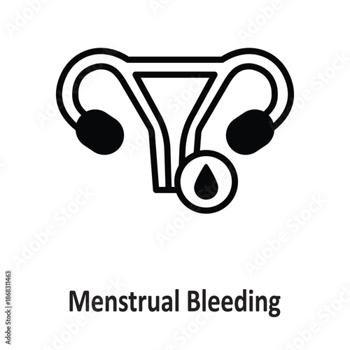 Menstrual Bleeding Vector Icon which can easily modify or edit