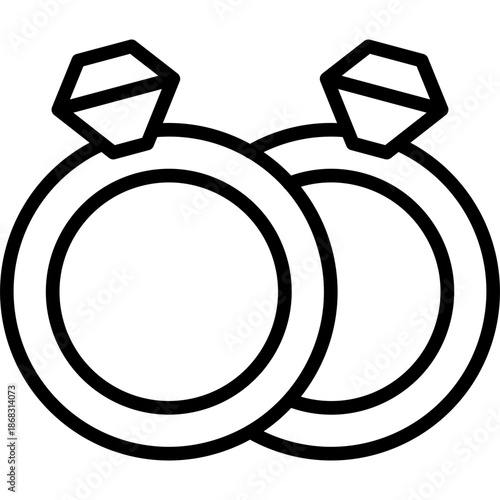 Rings line icon