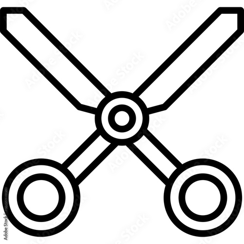 Scissors line icon