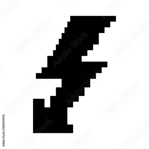 Pixel Lightning Bolt Icon