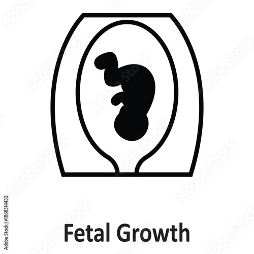 Fetal Growth Vector Icon which can easily modify or edit