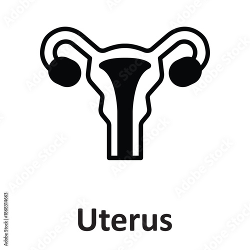 Uterus  Vector Icon which can easily modify or edit