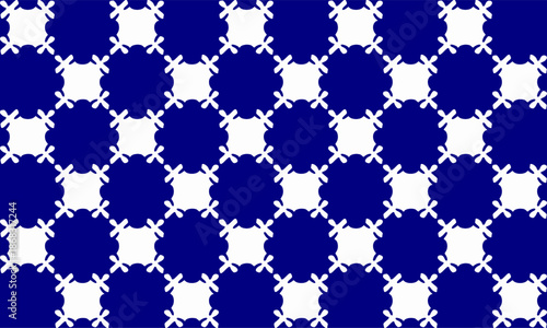 Blue dot louis block, Tiled floor Pattern, seamless geometric pattern in two tone blue. blue flower checkerboard, chessboard seamless Repeat pattern design for fabric printing