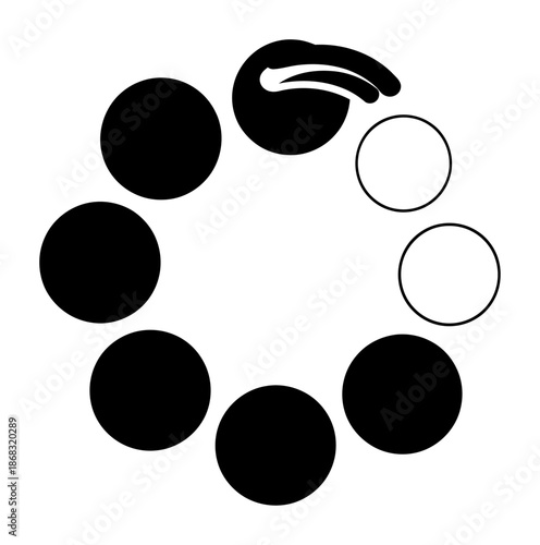 Loading Spinner - Minimalist Black Vector Icon