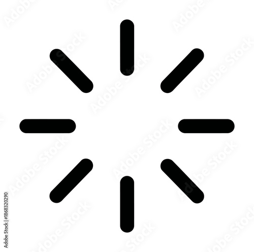 Loading Spinner - Minimalist Black Vector Icon