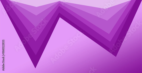 Composition of geometric lines and planes with gradient violet purple color as a background design for visual art or motif for disposable art.