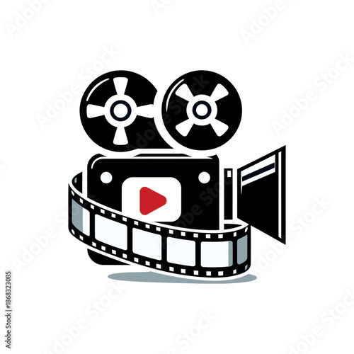 Film Camera Logo Vector Video Production Icon