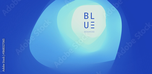 A tunnel in an ice cave with a clear exit. Abstract blue background. Vector illustration for brochure, poster, cover, card, presentation, flyer or banner.