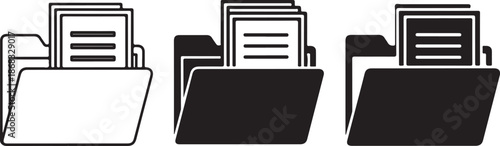  Icon set of files, folders, data vector.eps